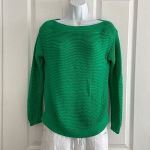 Classic Kelly green cotton sweater